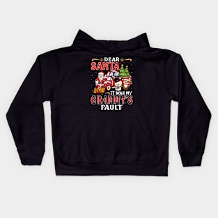 Dear Santa It Was My Grammy Fault Christmas Funny Chirtmas Gift Kids Hoodie